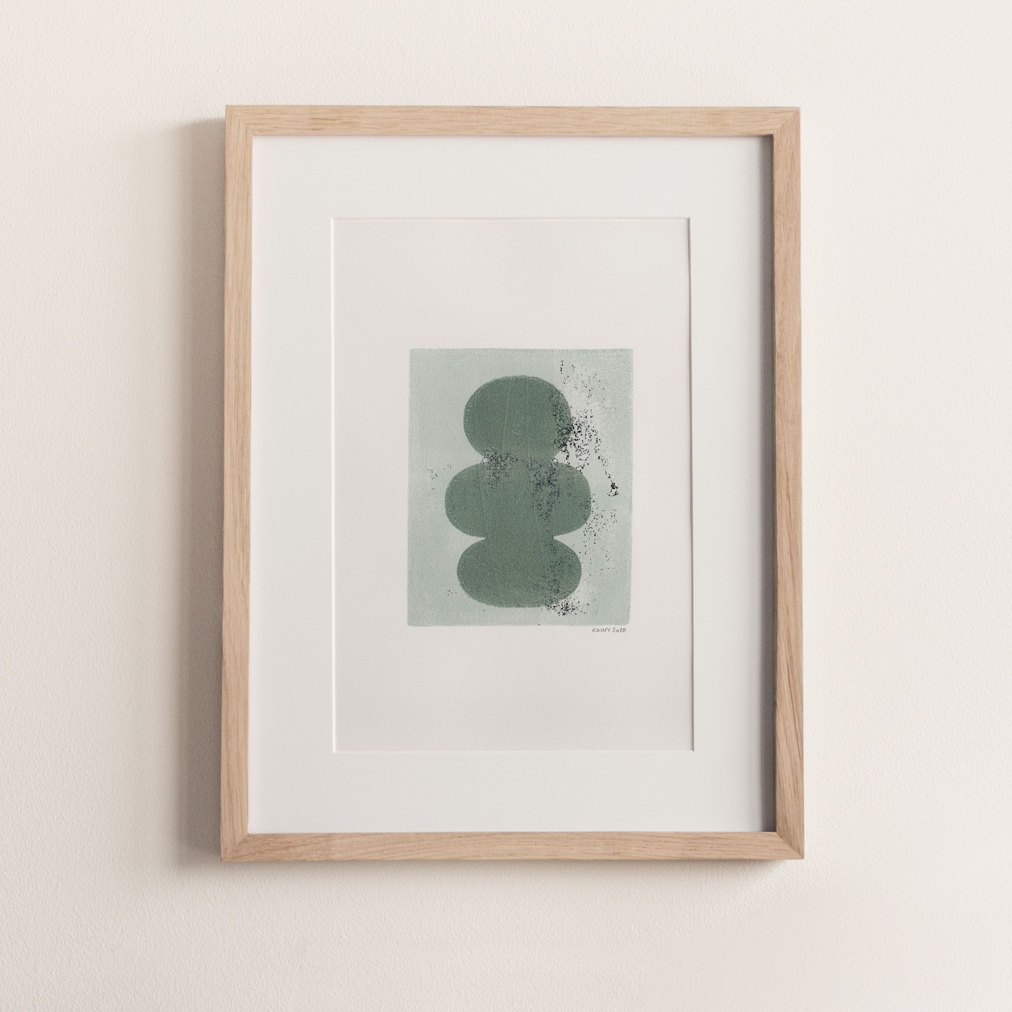 Painting on paper, Abstract illustration dated and signed