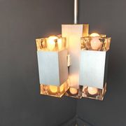 Vintage Italian cubic chandelier by Gaetano Sciolari, 1970s