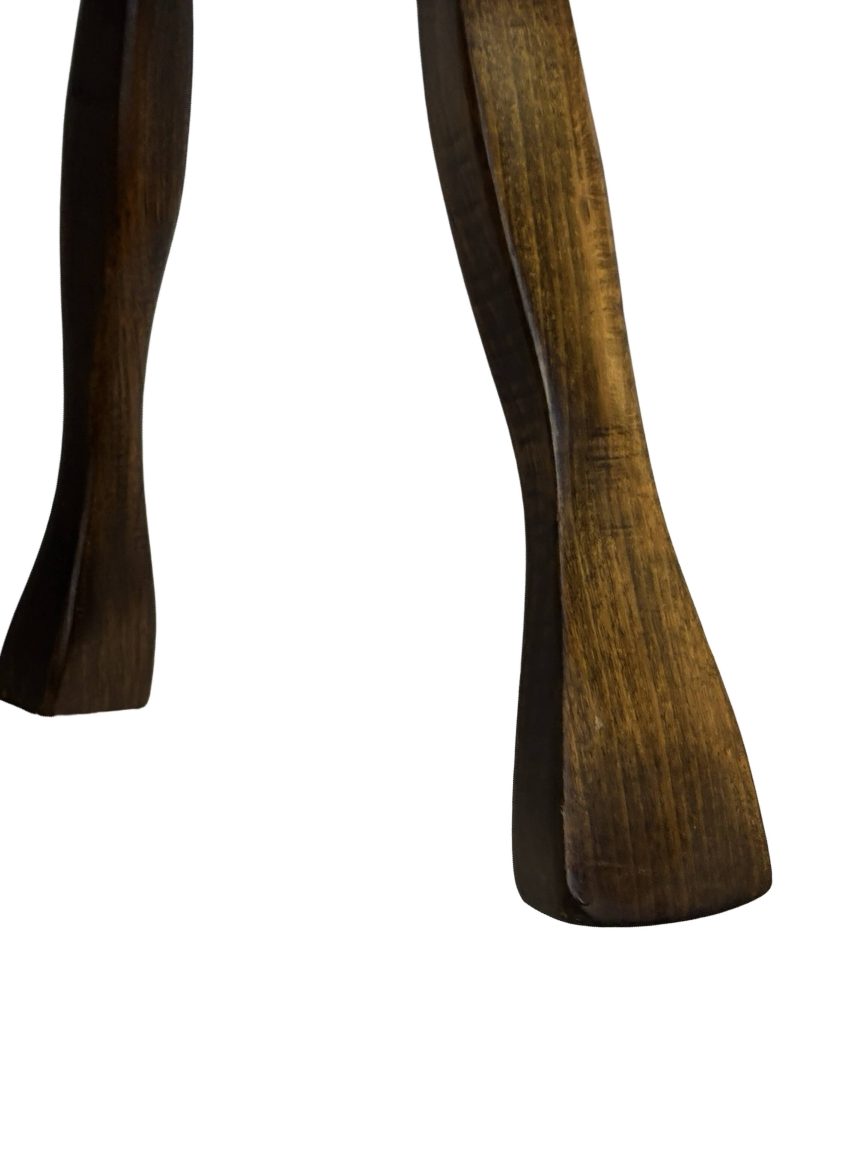 Mid-Century Organic Wooden Side Tables, circa 1960's wabi sabi brutalist