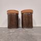 1970s Vintage Wooden Stool – Faux Leather Cushion & Aluminium Trim