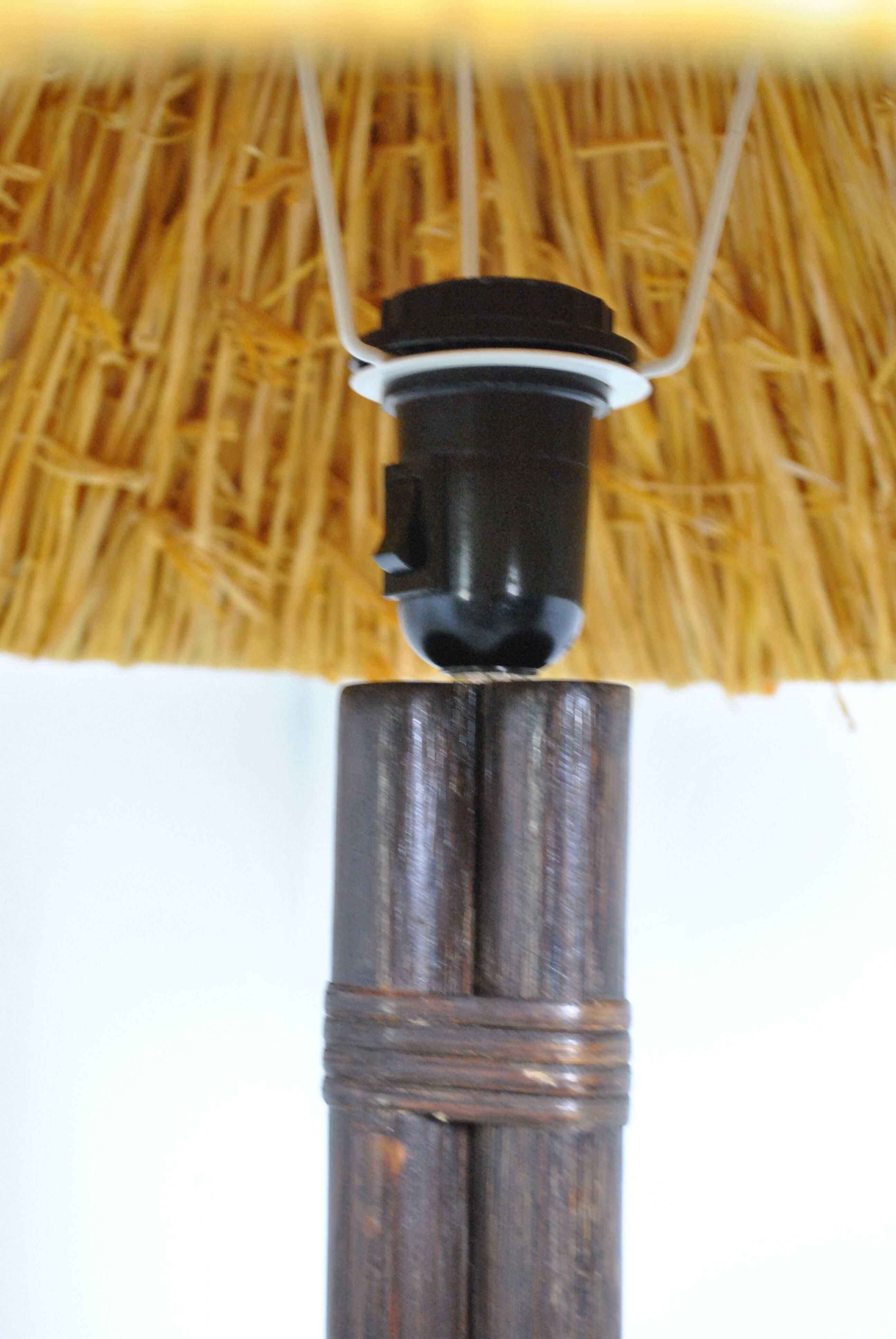 Rattan floor lamp 1970
