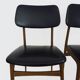 Pair of Scandinavian chairs in beech wood and skai from the 50s
