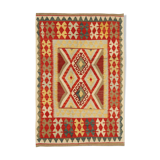 Handwoven afghan kilim rug, oriental flat-woven rug-60x214cm