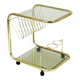 Vintage smoked glass trolley bar magazine rack side table milo baughman style italy 53cm