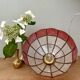Suspension vintage en nacre rouge et blanche