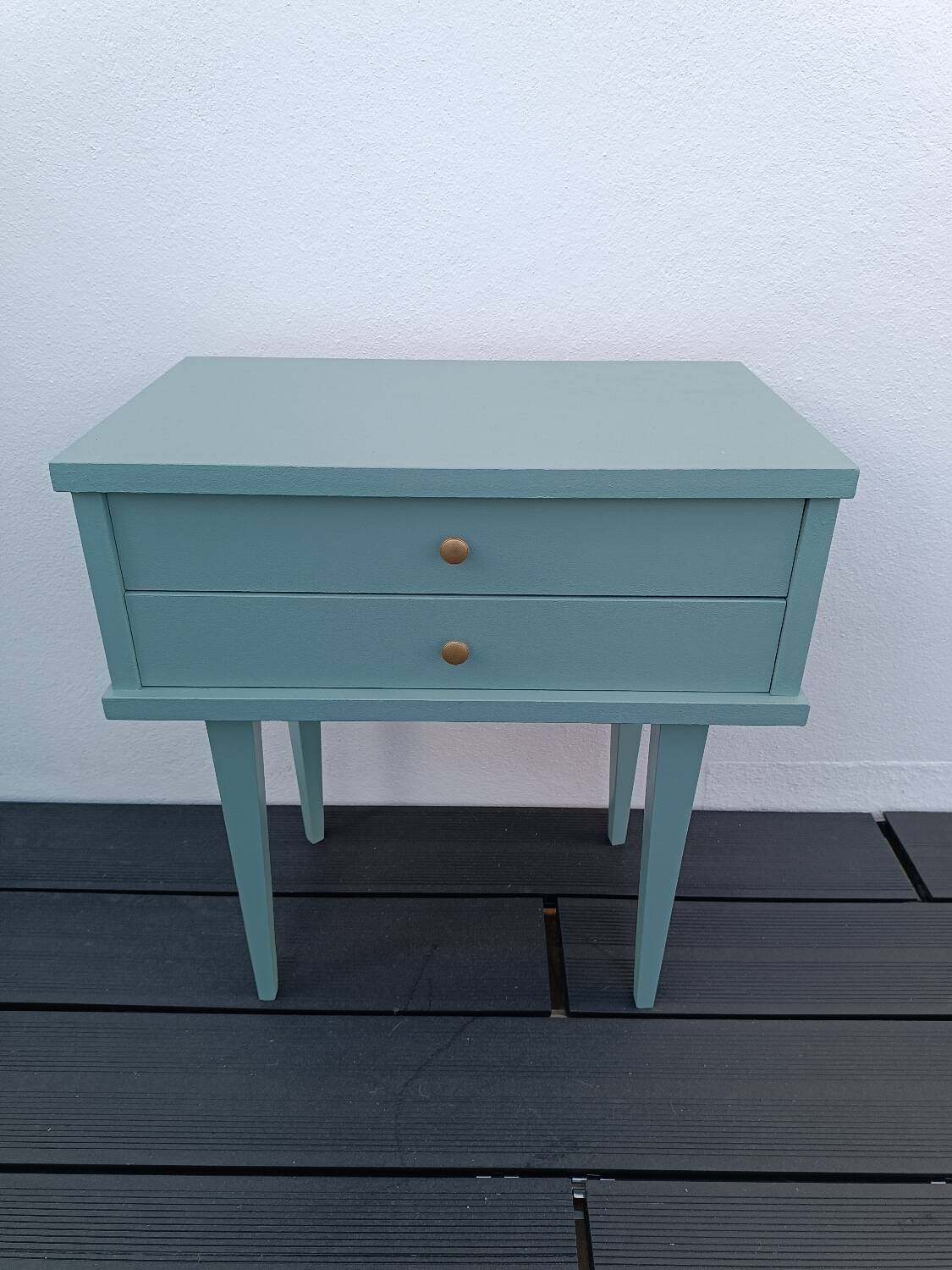 Vintage bedside table revamped