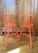 Vintage solid wood high chairs in Western style for children.