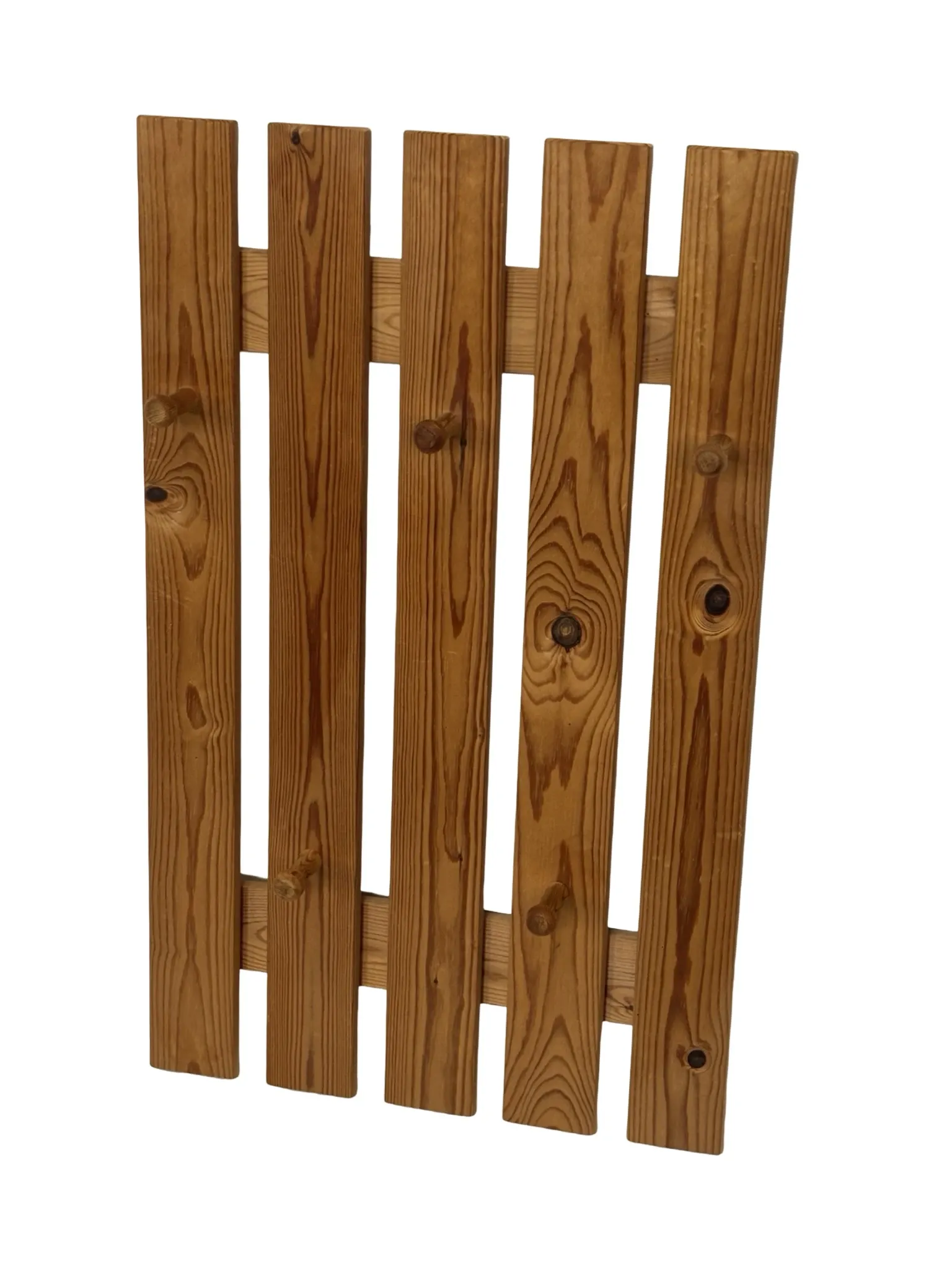 Vintage pine coat rack, 1970s minimalist design