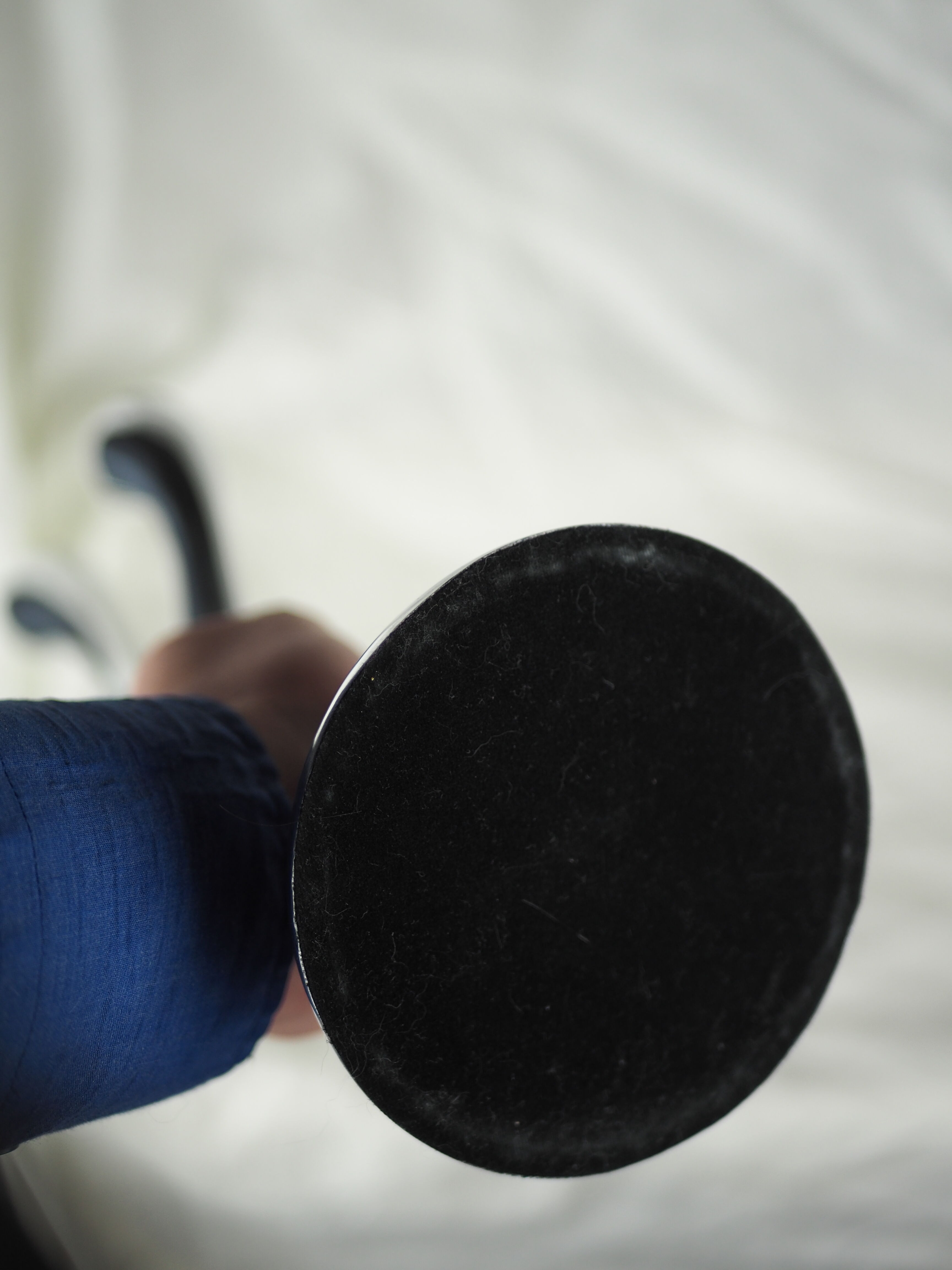 Modern mid-century aluminum three-pointed candelabra