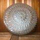 Old molded glass ceiling light + vintage metal support