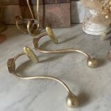 Pair of 19th century brass ball hooks