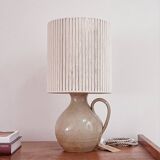 Stoneware and cotton thread lamp
