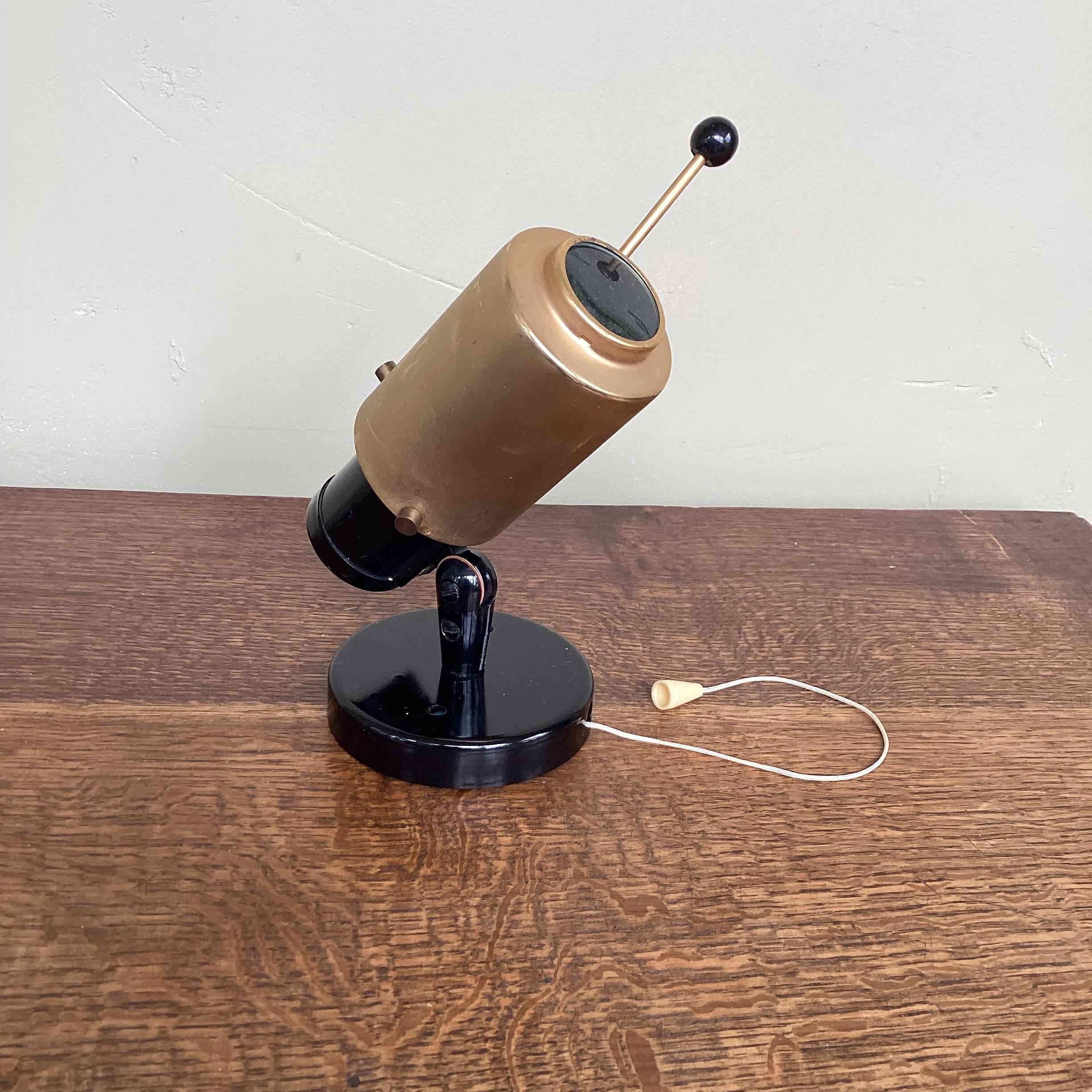 Vintage Zodiac wall light by Jacques Biny, chrome and black, Lita 1950