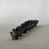 Famille de 6 Hérissons en métal par Walter Bosse, 1950