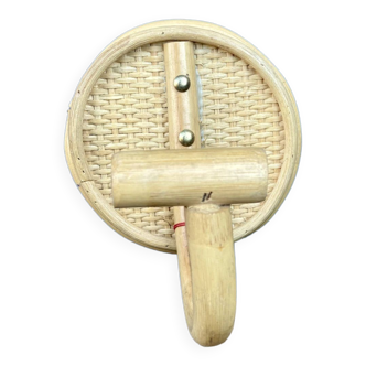 Rattan coat hook