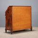 Antique drop-leaf table in walnut with maple inlays, Italy, 20th century.