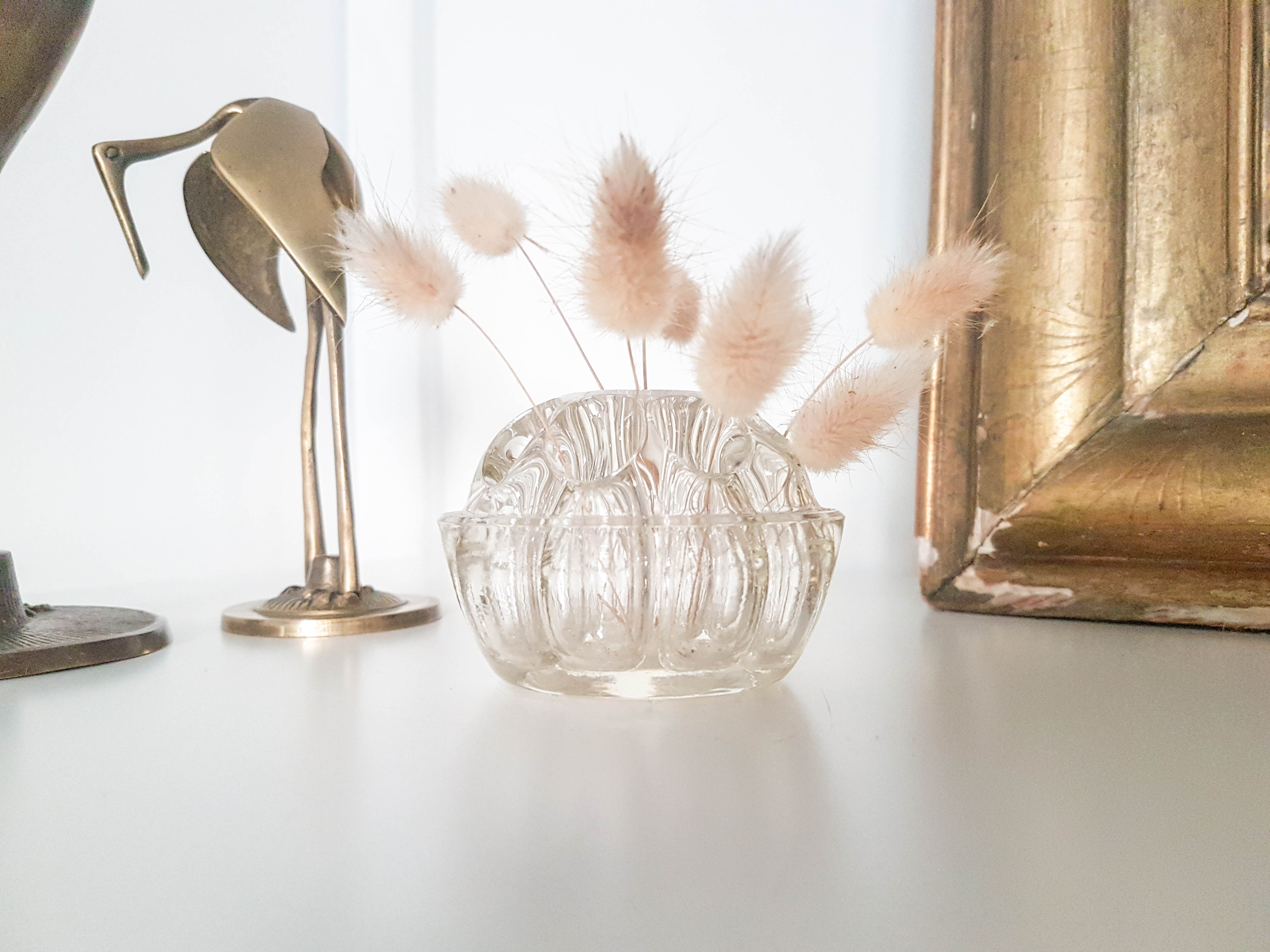 Vintage glass flower spade