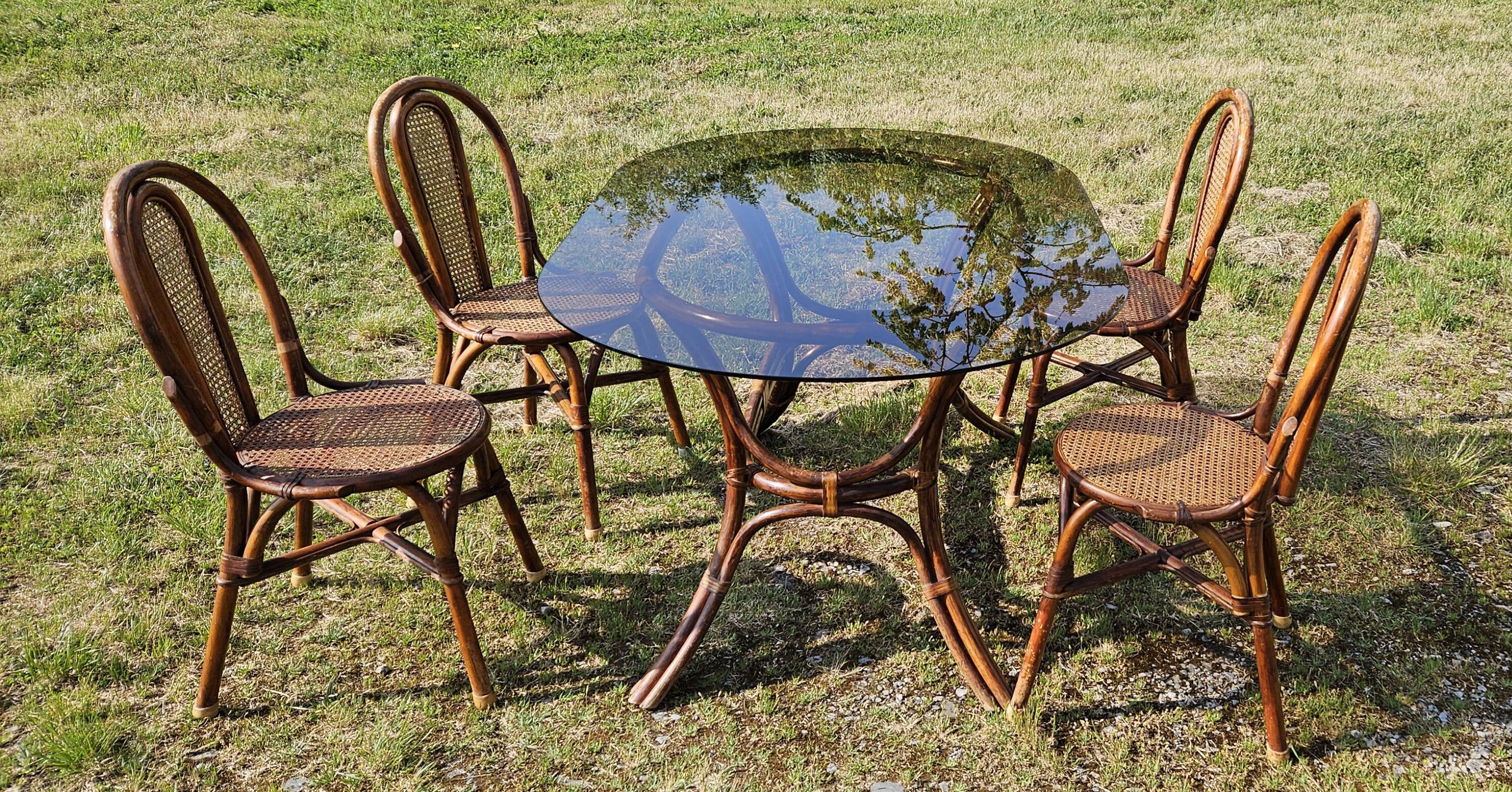 Vintage Rattan and Cane Dining Room