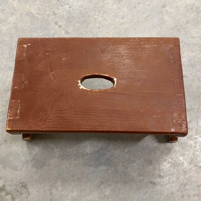 Small stool or Hungarian bench in wine colour (35.5x21x22)