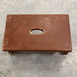 Small stool or Hungarian bench in wine colour (35.5x21x22)