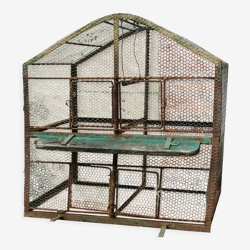 Cage à oiseaux campagnarde grillagée