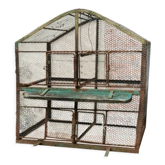 Cage à oiseaux campagnarde grillagée