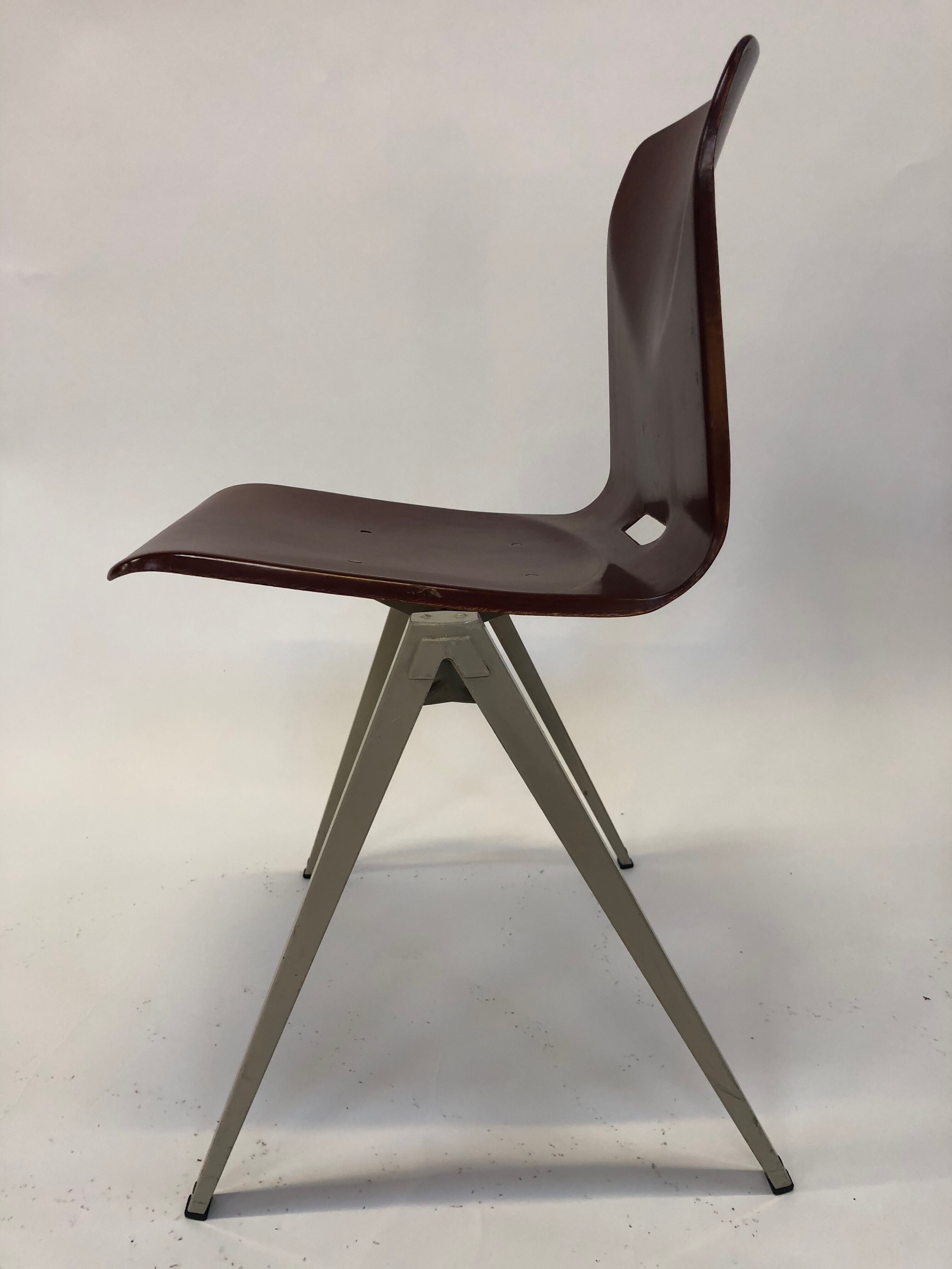 Lot of 4 vintage chairs Galvanitas S22 in the Netherlands