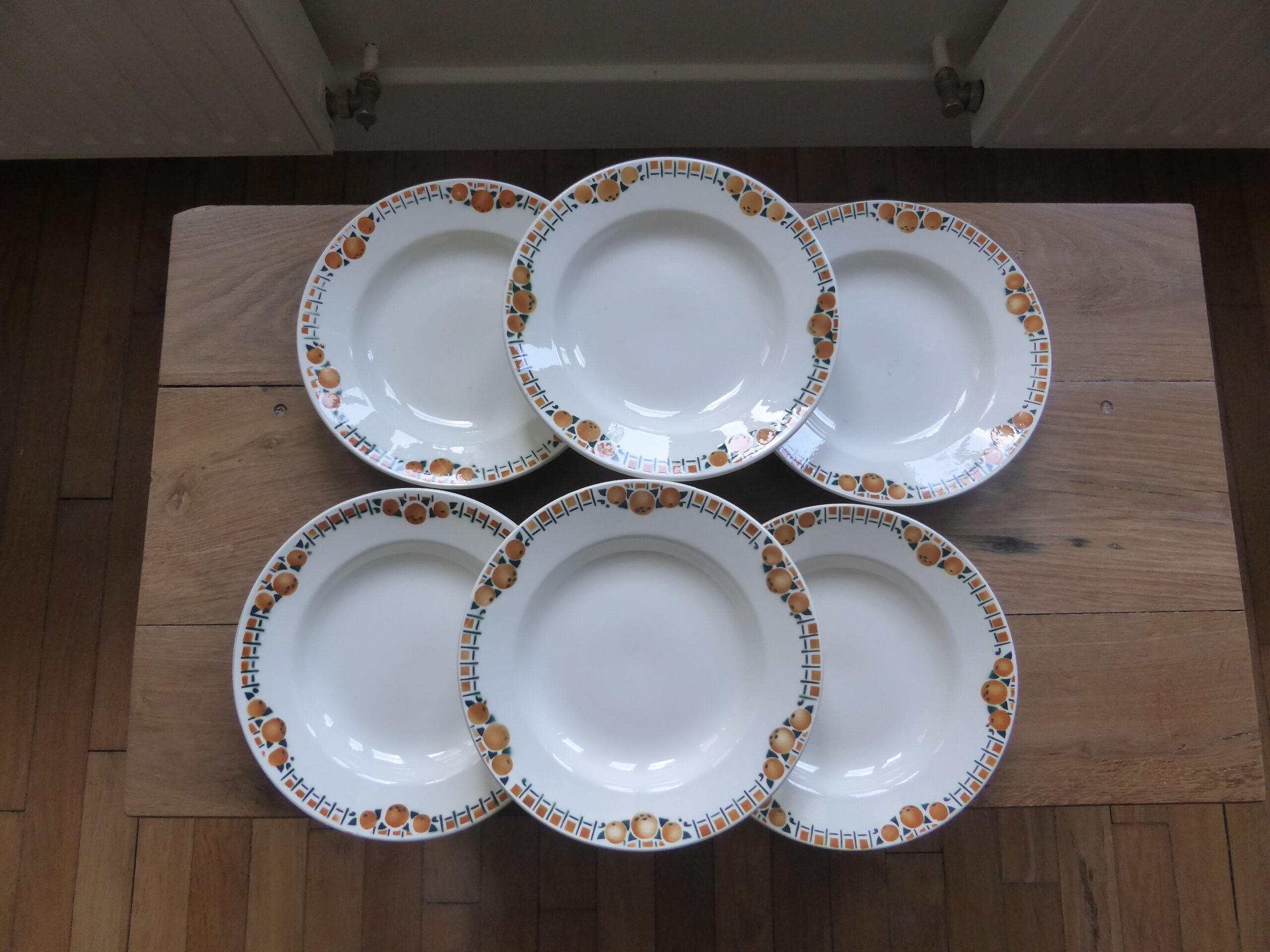 Set de 6 assiettes creuses de Céranord St Amand modèle Cotentin