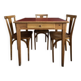 Bistro table and set of 3 bistro chairs