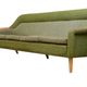 Vintage olive boucle sofa, 1970's norway