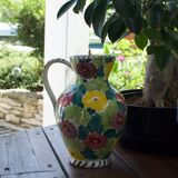 Pichet à fleurs céramique italienne