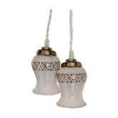 Paire de baladeuses tulipes années 50