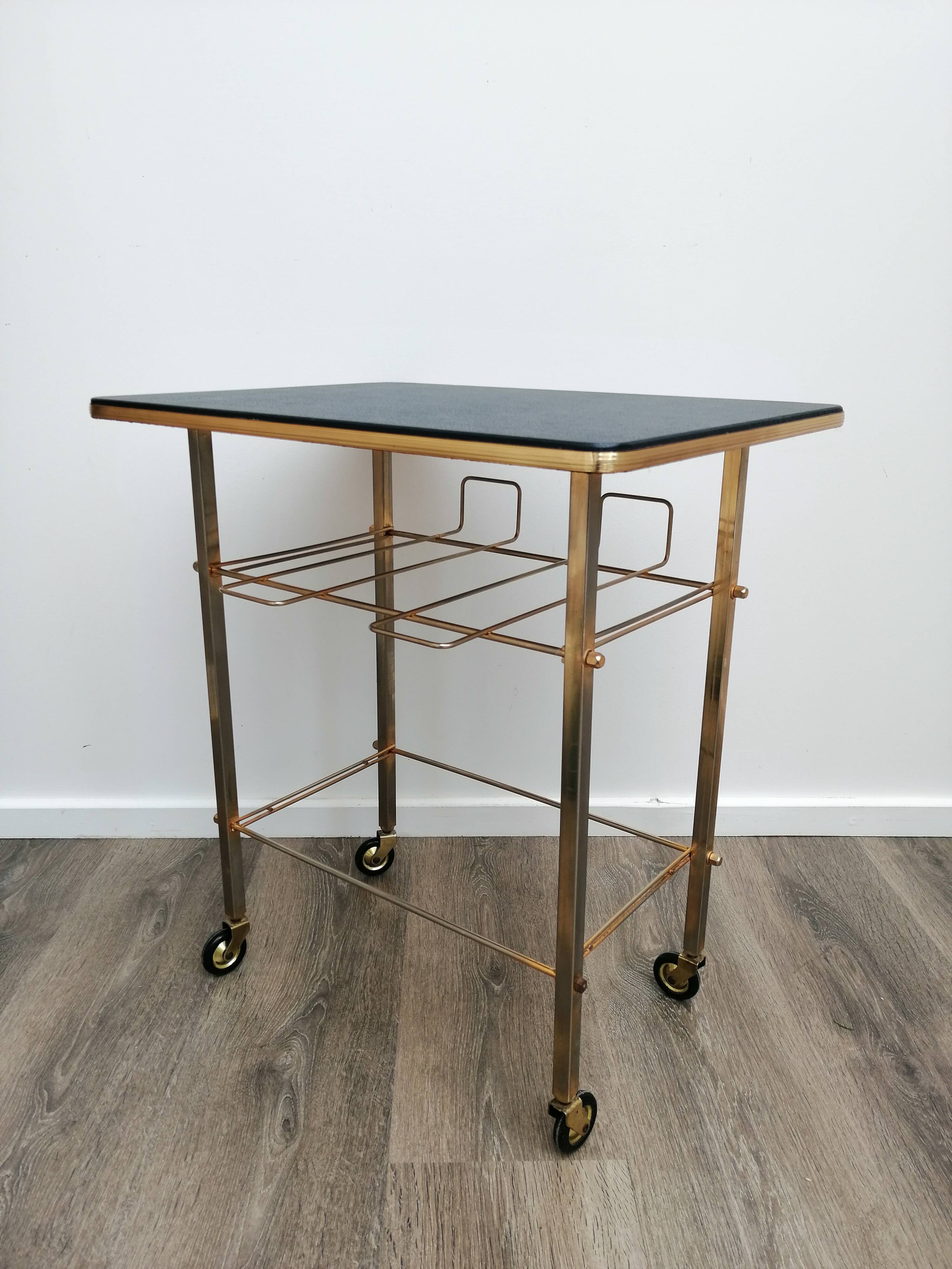 Black & gold side table