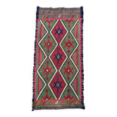 Tapis kilim turc vintage mini 42x87 cm en laine, petit coureur kelim, style shabby chic 2577