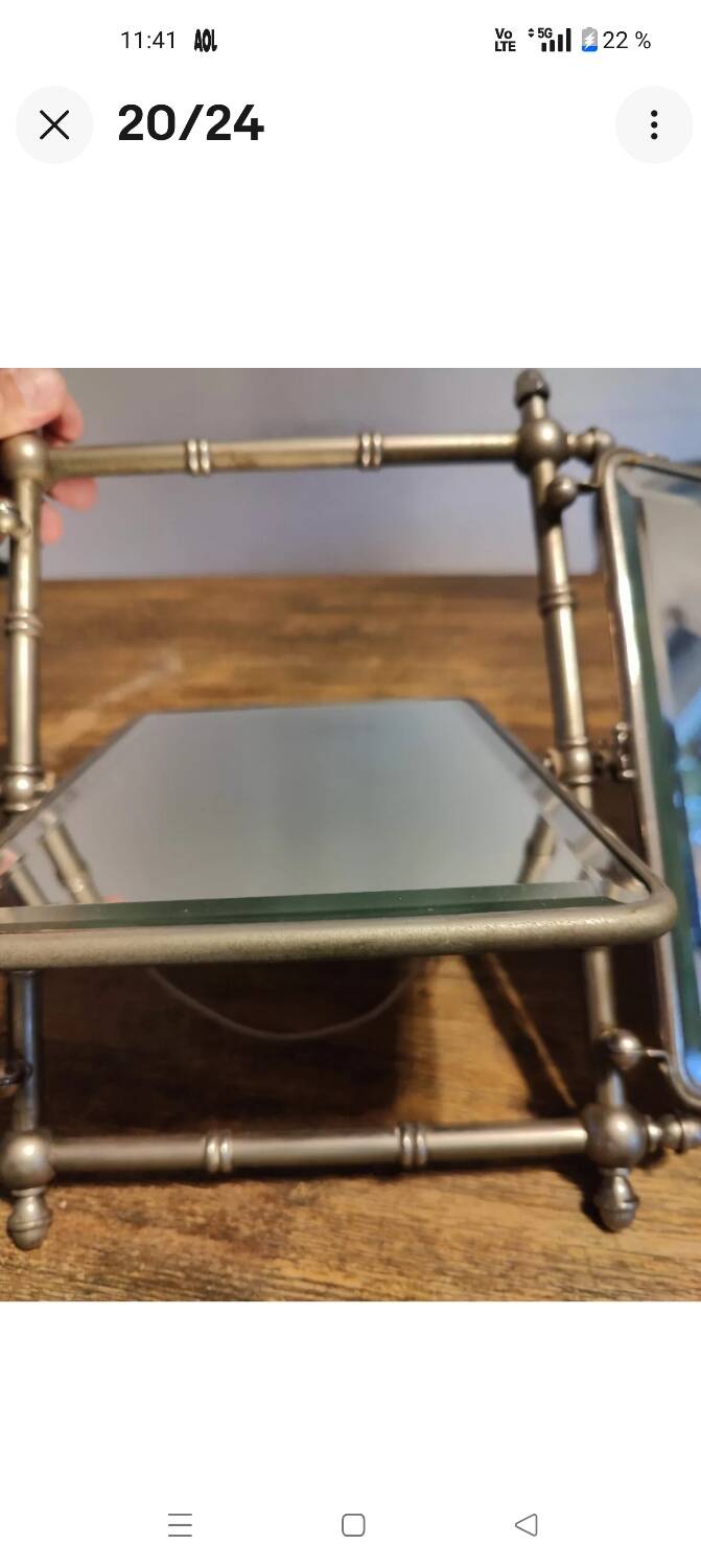 Miroir triptyque 1900 biseauté Barbier