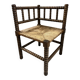 Chaise d’angle vintage en bois tourné