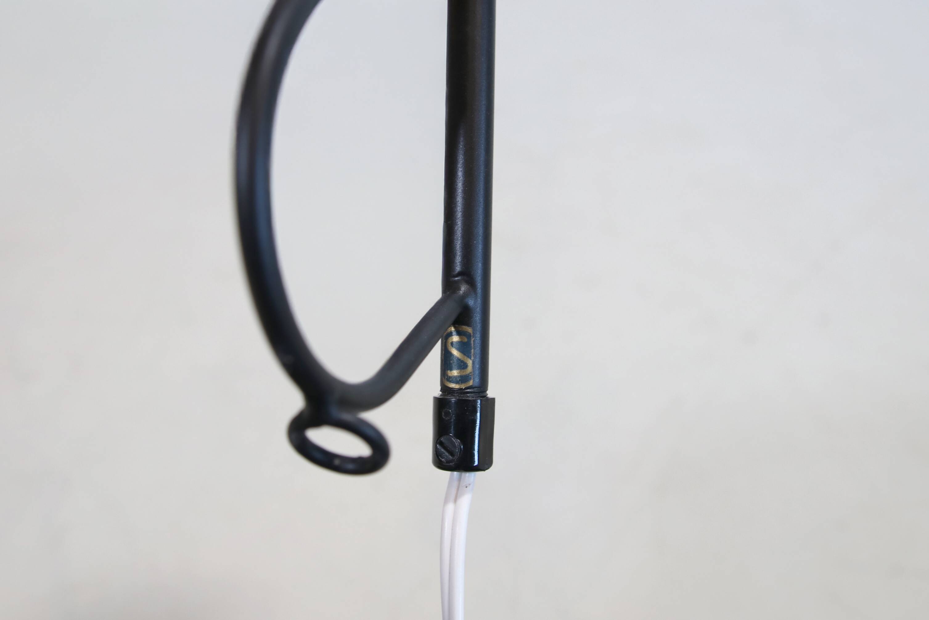 Black tripod table lamp by Falkenbergs Belysning, Sweden 1950s