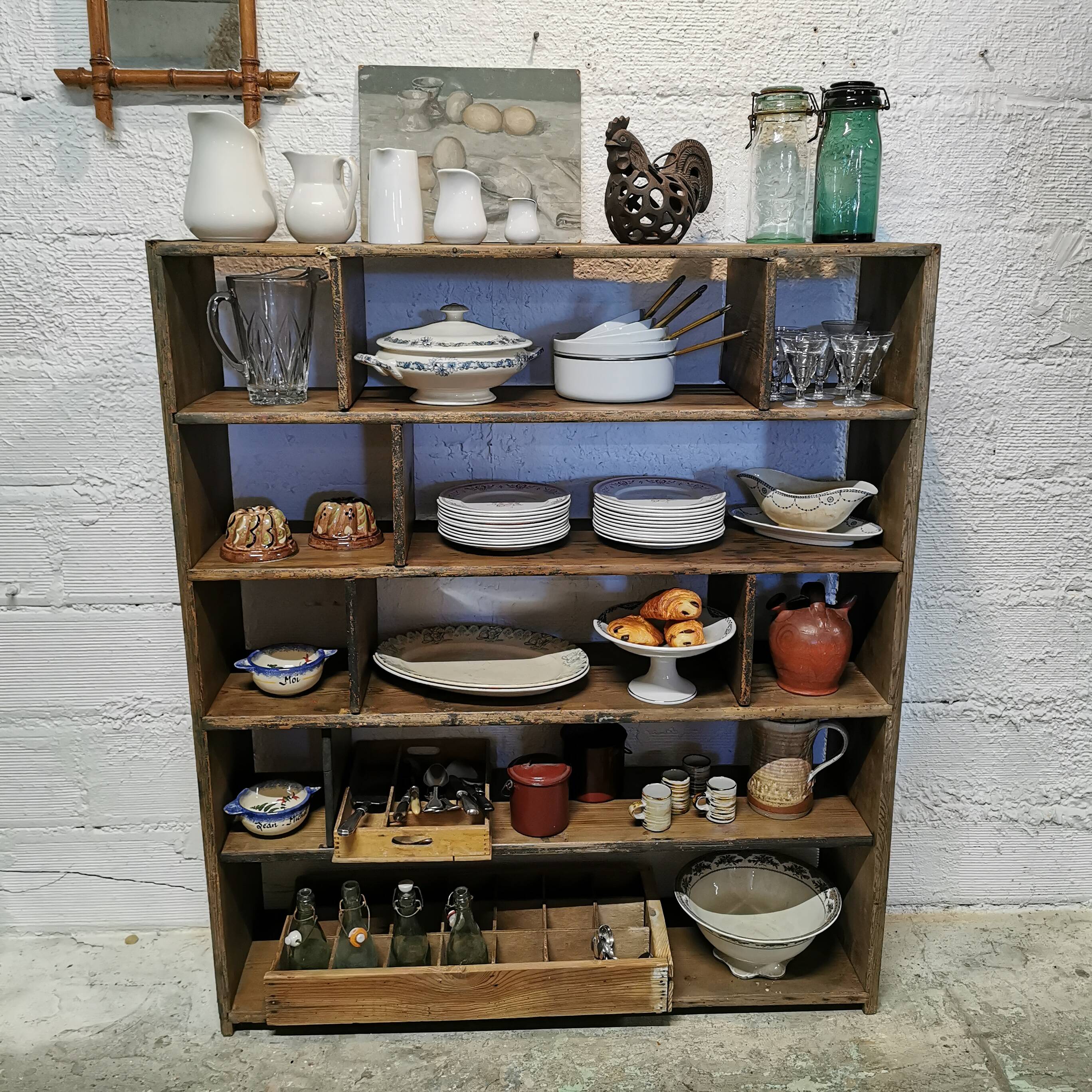 Large wooden workshop locker