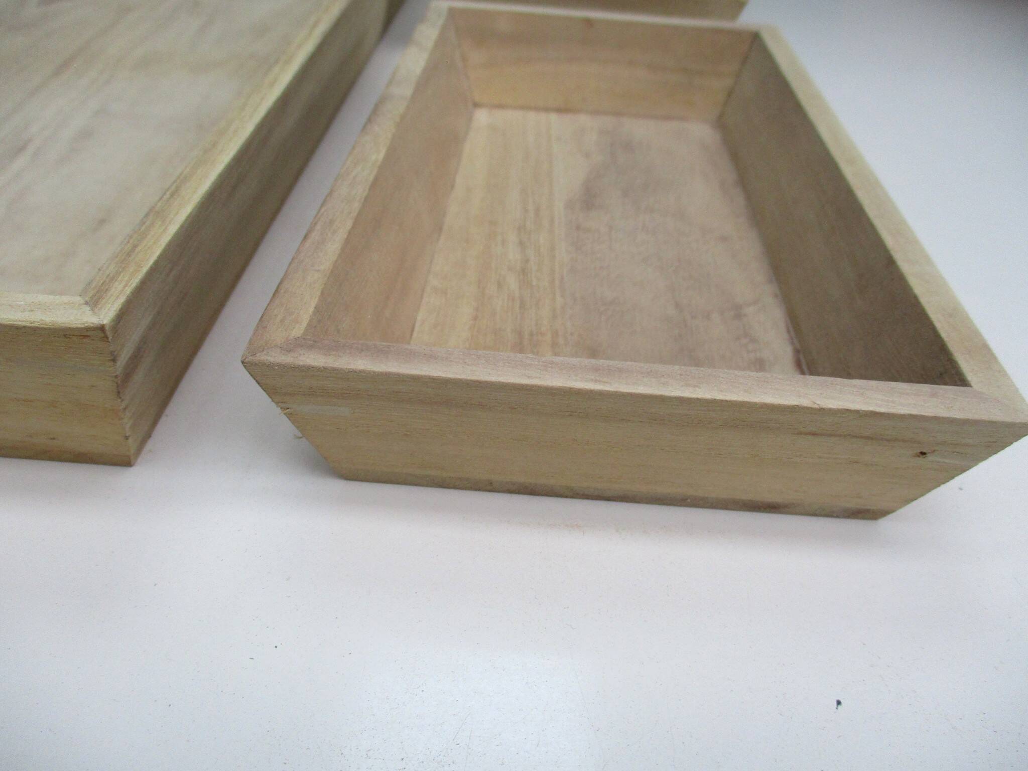 Plateaux en bois naturel -set de 4