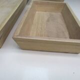 Natural wood trays - set of 4