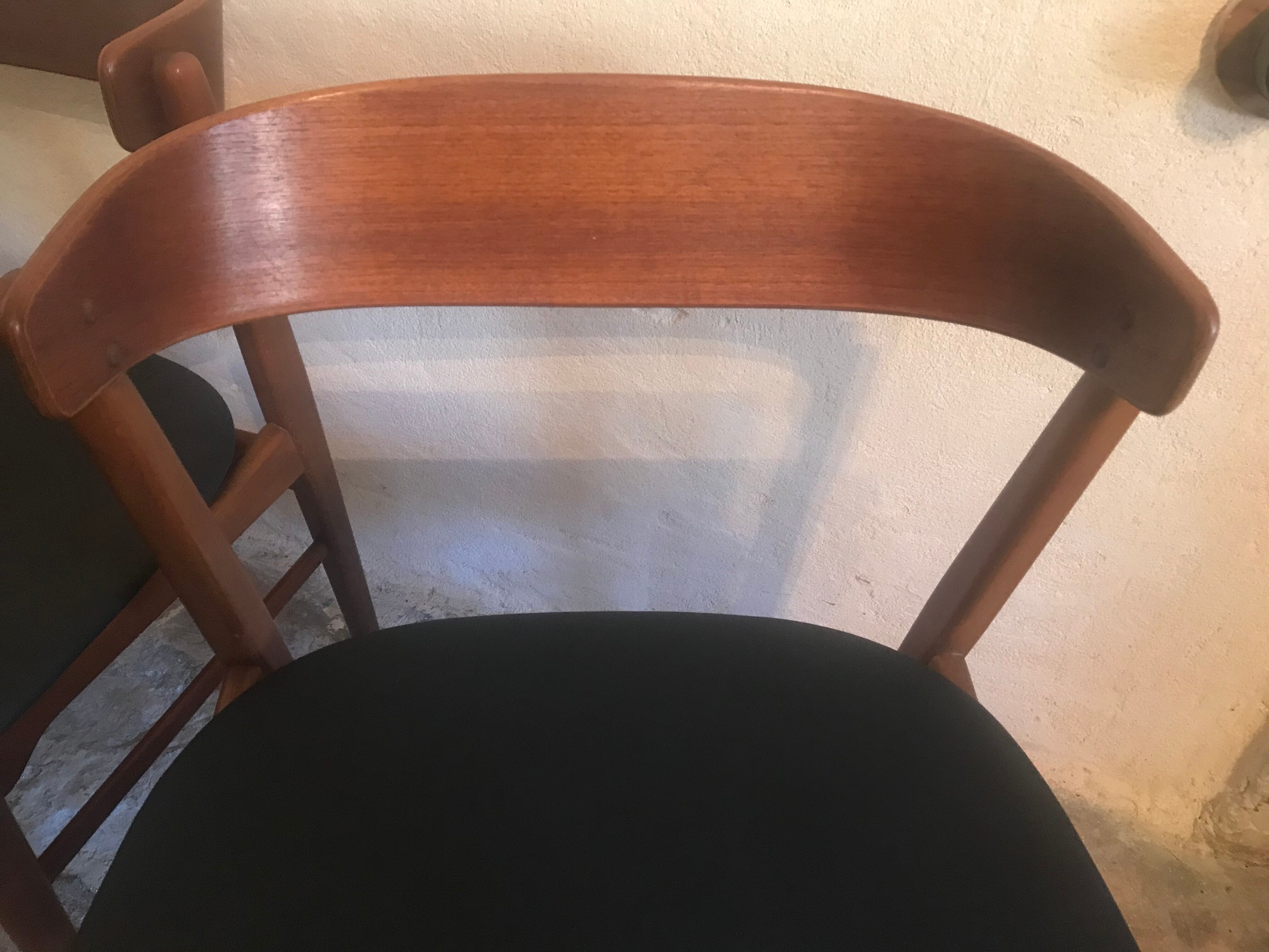 Set of 4 vintage Danish teak chairs Farstrup 206, Denmark 1960's