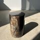 Side table in black petrified wood h:28,5cm d:17cm