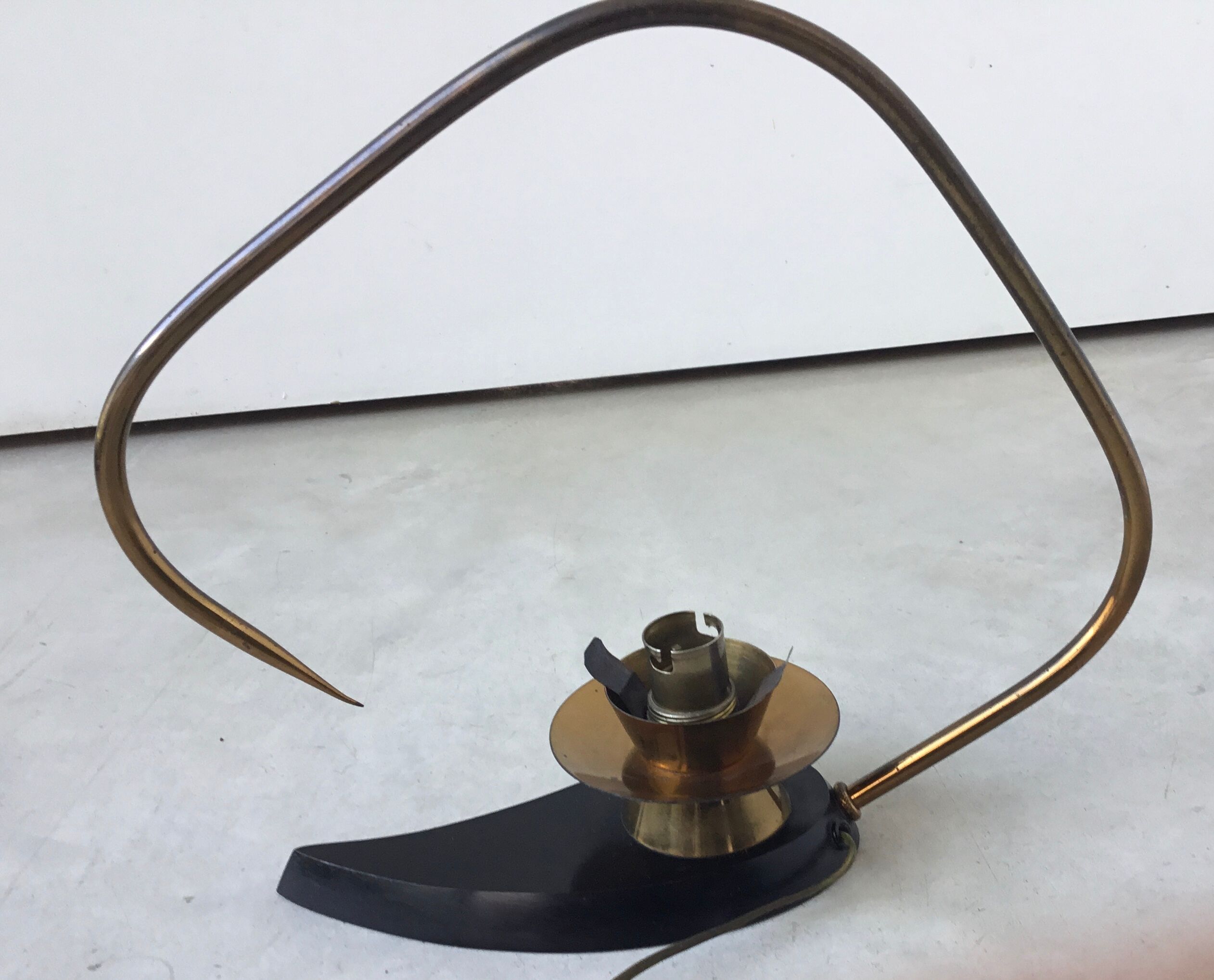 1950s opaline table lamp