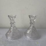 Paire de bougeoirs cristal