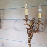 Pair of wall in style gilt bronze Louis XV rock