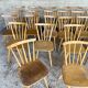 📣 Set of 50 vintage bistro chairs – Warm stained wood – Compact legs