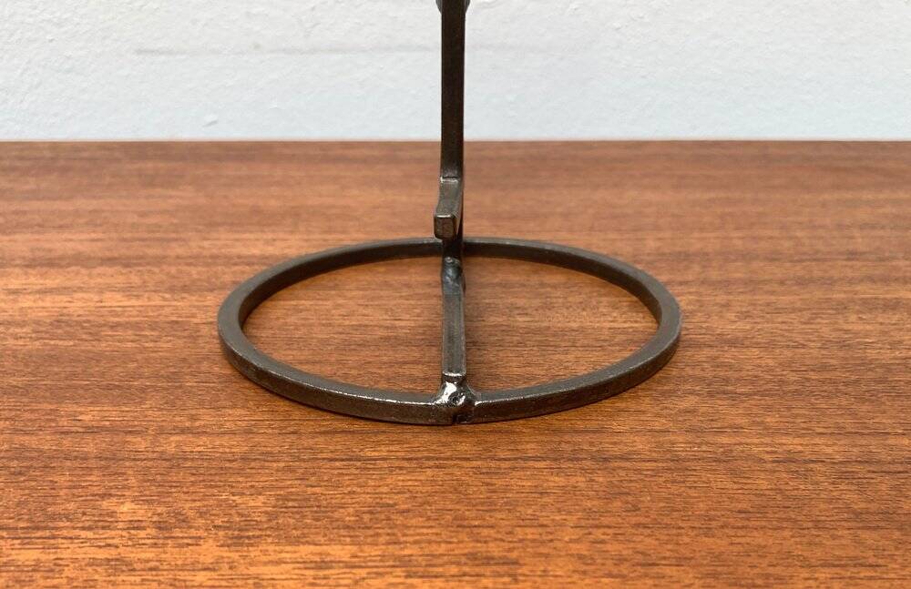 Danish Metal and Glass Candle Holder from the Mid-Century, 1960s