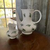 Bavaria Seltmann Weiden green and white porcelain coffee service - set of 2