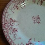 Opaque porcelain plate from Gien - Mariette series