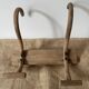 Natural wood coat and hat rack with 2 hooks